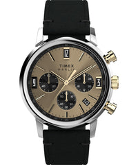 Timex Men's Chronograph Quartz Watch with Leather Strap TW2W60300