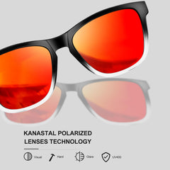 KANASTAL Polarized Sunglasses for Women, Classic Square Mens Sun Glasses, Lightweight Shades for Womens Outdoor 100% UV400 Protection Driving Fishing Golf Outdoor Activities