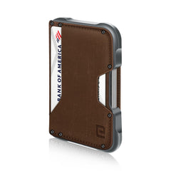 ENIGMA Dapper PU Leather Bifold Front Pocket Slim Wallet for Men, Aluminum Metal Travel Tactical RFID Blocking Card Holder Money Clip, Ideal Men's Gift - Crazy Horse