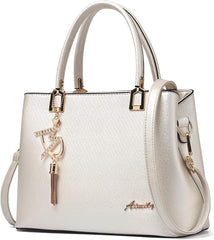 Womens Purses and Handbags Shoulder Bags Ladies Designer Top Handle Satchel Tote Bag - Beige