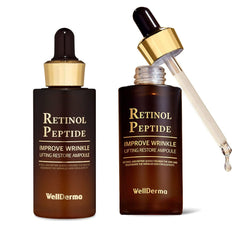 Kyotoshii Japan, Korean Face Retinol Peptide Lifting Ampoule β Anti-Aging Serum with Pure Retinol, 8 Peptides, Vitamin C, Hyaluronic Acid for Wrinkle Care, Skin Brightening, Hydration, 30ml, by WD