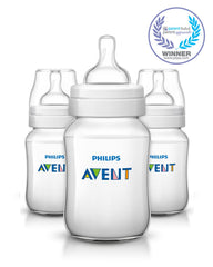 AVENT Philips Anti-colic Baby Bottles Clear, 9oz 3 Piece