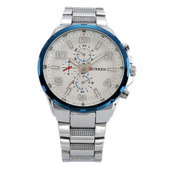 Curren Casual Watch For Men Analog Stainless Steel - 8276 - Silver