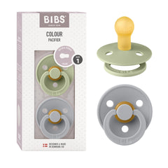 Bibs Pacifier Size 1 - Baby 0-6M (2pcs) - Sage/Cloud