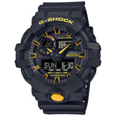 Casio G-Shock Analog-Digital World Time Watch - Black / Black / Yellow