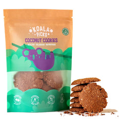 Koala Picks 8pcs Coconut Cookies with Date Powder, Oats & Unsalted Butter– Free from Refined Sugar, Preservatives, Artificial Flavors & Transfat, Healthy Snack for Kids & Adults -160g
