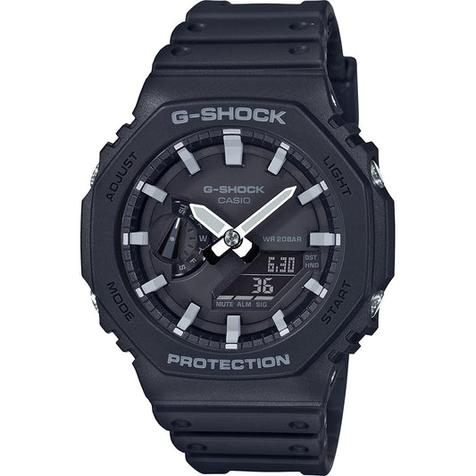 Casio G-Shock Analog-Digital World Time Watch - Black / Off-White