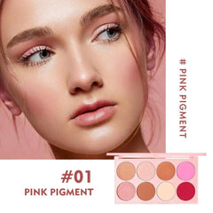 NIKITA.VIVI - Pro Sculpting Palette | 8 shades 4 in 1 with Bronzer Highlighter Blush & Eyeshadow Palette | Highlighting Contouring Blusher Palette | Face Contour Palette, Face Sculpting Palette | 8gx8
