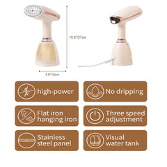 PIWINE Professional Portable Steam Iron for Clothes, 1500W Handheld Garment Steamer,Steam Iron with Lcd Screen, 30 Seconds of Steam Release, Suitable For Household and Travel Use