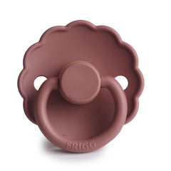 FRIGG Daisy Latex Pacifier 6-18 Months - Soothing Comfort Pacifiers with Click-Lock System – 1 Pack Natural Rubber Soothers, Food Safe with Timeless Elegance - Woodchuck