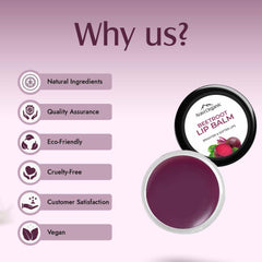 Aravi Organic Beetroot Lip Balm For Women & Men | For Dark Lips, Lip Lightening, Dry & Chapped Lips | Makes Soft & Glossy Lips