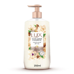 LUX Perfumed Liquid Hand Wash, Velvet Jasmine, with Almond Oil & Glycerin, for Fragrant, Soft and Clean Hands - 250ml