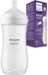 AVENT Philips Natural Response Baby Bottle - 330ml Baby Milk Bottle, BPA Free (Model SCY906/01)