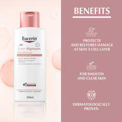 Eucerin Even Pigment Perfector Body Lotion with Licorice Extract and Vitamin E for Even, Radiant, Smooth and Clear Skin, Strengthens and Moisturizes, 250ml
