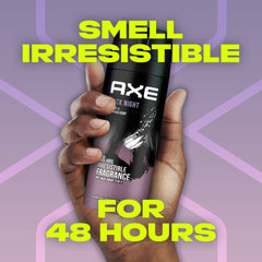 Axe Men Deodorant Body Spray for Long Lasting Odour Protection, Black Night, 48 hours Irresistible Fragrance,150ml