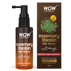 WOW Skin Science Rosemary & Biotin Hair Serum, Strengthens Weak Hair, Adds Volume, Revitalizes Hair For All Hair Types - 50ml