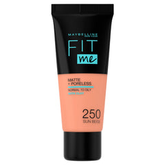 Maybelline New York Fit Me Matt PlUS Poreless Liquid Foundation No. 250 - Sun Beige (3600531324896)