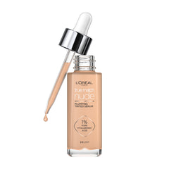 L’Oréal Paris True Match Tinted Serum Foundation, 1% Hyaluronic Acid, Hydrating Formula, Replumps Skin in 1 Hour for a Natural Glowing Finish, 30ml, Shade 2-3 Light