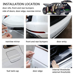 Universal Car Door Edge Guard Door Sill Protector, Bumper protector, Automotive Anti-Collision Strip for Car Door Edge/Front and Rear Bumper/Door Sill Protector, Transparent 5CM X 10M(2In x 33Ft)