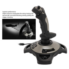 Annadue Flight Simulator Controller, Joystick PC Game Stick X Y R Z Axis, 12 Reprogrammable Buttons, Vibration, Integrated Throttle, Rotating Handheld PC Joystick for Computer for Windows 7 8 10 11