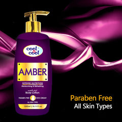 Cool & Cool Amber Body Lotion | Non Greasy & Paraben Free - 500ml