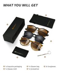 SUNGAIT Vintage Round Sunglasses for Women Men Classic Retro Designer Style