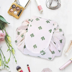 ELECDON Drawstring Make up Bag, Lazy Drawstring Magic Fashion Portable Magic Toiletry Kit Organizer, Portable Travel Drawstring Organizer Makeup Bag, Large Capacity Waterproof Toiletry Organizer