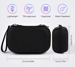 TERRIFI Universal Electronics Accessories Organizer, 2pack Portable Soft Carrying Storage Case Bag for Charger Usb Cables Memory Cards Earphone Flash Hard, Small+Big-black