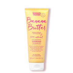 Umberto Giannini Banana Butter Nourishing Superfood Shampoo, Vegan & Cruelty Free Moisturising Formula for Dry, Textured or Frizzy Hair - 250ml