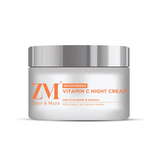 Zayn & Myza - Vitamin C NIght Cream Brightening Moisturizing Hydrating Face Cream With Shea and Murumuru Butter For All Skin Types Halal Vegetarian Chemical-Free - 50g