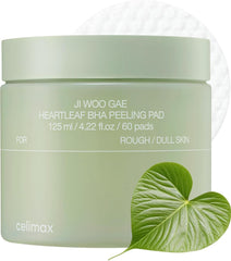 Cellmax Heart Leaf BHA Peeling Pads by J.W. Jay, Gentle and Effective One-Step Peeling, 60 Pads, 125ml