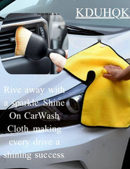 E&C Life Microfiber Cleaning Cloth for Househould, Car Cleaning Cloth, Car Cleaning Tools, Soft Reusable, Thickended Versatile Cloth 600gsm, 2pcs 30X30CM, 2pcs 30X60CM Car Polishing Drying Cloth