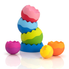 Fat Brain Toys Tobbles Neo – Sensory Stacking Toy for Babies & Toddlers, Educational Early Learning Toy for Fine Motor Skills, Balance & Coordination – Ages 6 Months and Up