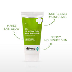 The Derma Co 5% Cica-Glow Daily Face Moisturizer With Alpha Arbutin & Tranexamic Acid For Glowing Skin, Lotion - 50 Gm