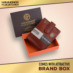 HAMMONDS FLYCATCHER Genuine Leather Wallets for Men, Tan, RFID Protected Nappa Leather Wallet for Men, Mens Wallet with 5 Card Slots, Gift for Valentine Day,Fathers Day,Birthday