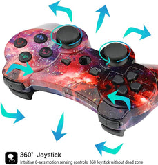 CHENGDAO PS3 Controller Wireless Double Shock Gamepad for Playstation 3 Remote, 6-axis Wireless PS3 Controller with Charging Cable