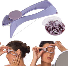Piesome Eyebrow Face and Body Hair Threading and Removal System, tweezers for eyebrows, threading tool, threading machine for women, threading epilators for women (purple)