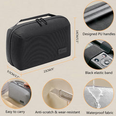 Electronic Digital Accessories Organizer, Waterproof Double-Layer Travel Storage Pouch for Cables, Chargers, Flash Drives, SD Cards, Power Banks, and Mini Tablets – Universal Carrying Case (Grey)
