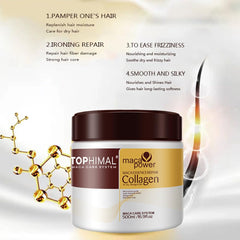 Original Maca Collagen Hair Treatment Mask 500ml | Deep Repair Conditioning Mask with Argan Oil for Dry Damaged Hair | Produce Smooth Sliky and Strong Hair Naturally | All Hair Types,16.9 oz