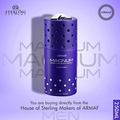 Armaf magnum a6 perfume body spray for men, blue - 250 ml