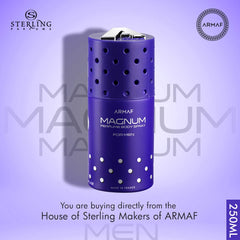 Armaf magnum a6 perfume body spray for men, blue - 250 ml