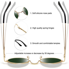 Joopin Round Polarized Sunglasses for Men Women, UV Protection Sun Glasses Small Circle Hippie Lennon Shades Sunglasses