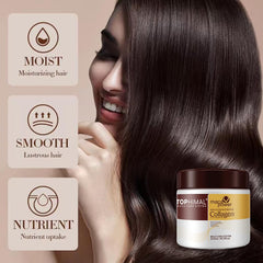 Original Maca Collagen Hair Treatment Mask 500ml | Deep Repair Conditioning Mask with Argan Oil for Dry Damaged Hair | Produce Smooth Sliky and Strong Hair Naturally | All Hair Types,16.9 oz