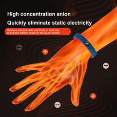 MAKINGTEC Anti Static Wristband,Wireless Rhombus Antistatic Wrist Strap,Strap Anti Shock Wristband Silicone Improve Sleep Winter Electrostatic Removal Bracelet for Men and Woman