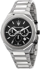 Maserati Men's Stile R8873642004 Silver Stainless-Steel Quartz Dress Watch, Silver, Quartz Movement