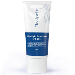 Be Bodywise Ultra Light Sunscreen SPF 50 PA+++ for Oily, Dry, Acne-prone Skin | Broad Spectrum Protection & Blue Light Protection | No White Cast | Non-Greasy | Korean Anti-Acne Technology | Water
