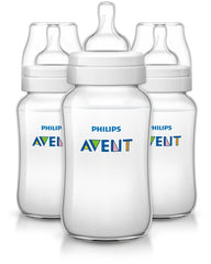Philips Avent Anti-colic Baby Bottles Clear, 11Ounce SCF406/37 (3 Count)-