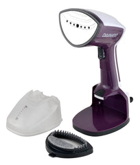 Daewoo Garment Steamer, Portable Handheld Garment And Fabric Steamer, Stainless Steel Panel With Cloth And Lint Brush, 350Ml Capacity, 1200W - Dgs 8380 - Blue