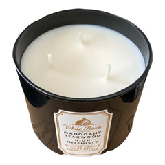 Bath & Body Works White Barn 3-Wick Candle in Mahogany Teakwood High Intensity