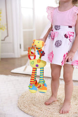 ME HOME Car Seat Toys Baby Hanging Toy with C-Clip Ring Baby Car Toys Stroller Toy with Baby Crinkle for 0, 3, 6, 9, 12 Months Newborn Boys Girls Gifts - Giraffe